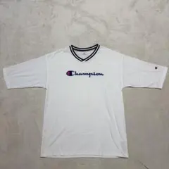 Champion チャンピオン Vネック Tシャツ ホワイト