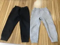 UNIQLO キッズパンツ 110cm 黒 グレー 2点セット