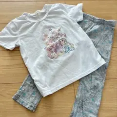 エルサ Tシャツ ホワイト　スパッツ　2点