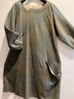 oHLaLa ウール　7分袖ワンピース お値下げ致しました