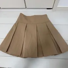 Heather ワイドプリーツ ミニスカート ブラック