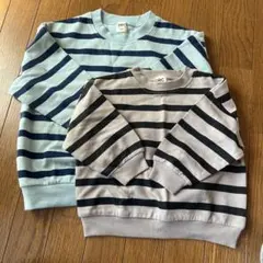 タグなし　新品未使用　DRC ストライプ トレーナー 2点セット　90 120