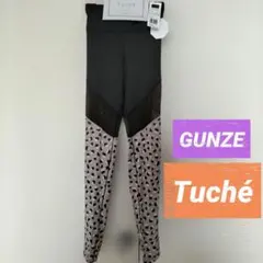 ⑤GUNZETuchéヨガレギンス　10分丈レギンス　メッシュ切り替え　Lサイズ