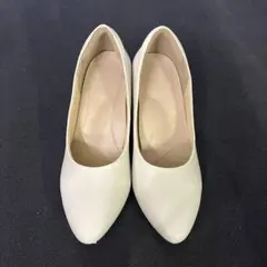 CLOSSHI 白　ホワイト　パンプス　Sのサムネイル