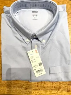 新品未使用・エアリズムカノコポロシャツ/ボタンダウン　ブルー XLサイズ