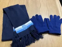 お値下げ中　ネイビー マフラーと手袋 セット