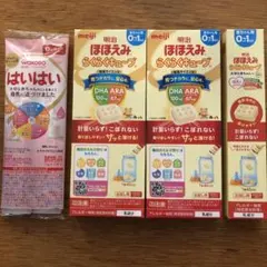 ほほえみらくらくキューブ5本、はいはい2本