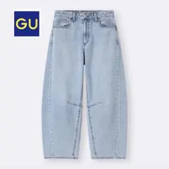 GU バレルレッグジーンズ デニム ライトブルー Mサイズ 新品タグ付き