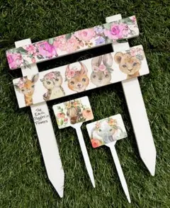 ガーデンピック(いちご)デコパージュ 苺雑貨 家庭菜園 ストロベリー