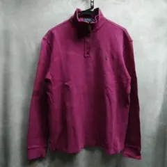 ポロ ラルフローレン　ハーフジップ　スウェット　Sサイズ　メンズ　紫系色　古着