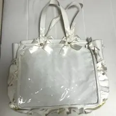 ザッカマート 痛バッグ 痛バ A3 フリル ホワイト リボン