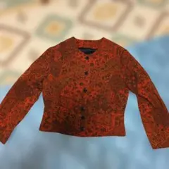 古着屋購入　昭和レトロ　ノーカラージャケット　ブラウス