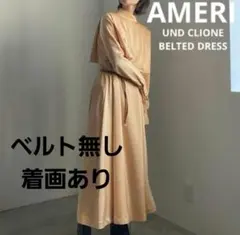 AMERI VINTAGE オレンジロングドレス(ベルト無し)
