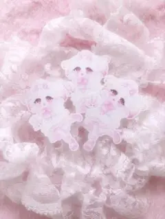 オリジナルキャラクター シール ステッカー 萌え絵 女の子 ピンク