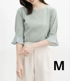 新品　未使用　ハニーズ　ＵＶカット　吸水速乾　６分袖　パール付　トップス