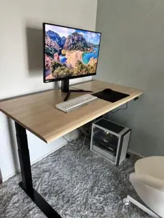 美品】FlexiSpot E7H 140×70 メープル天板 電動昇降式デスク - メルカリ