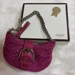 【希少】美品 COACH SOHO シグネクチャー アクセサリーポーチ チャーム