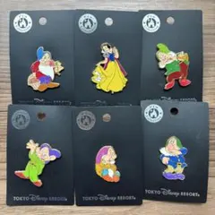 白雪姫　7人の小人　ピンバッジ　ディズニーTDR ディズニーランド6個セット 白雪姫 7人の小人 ピンバッジ ディズニーTDR ディズニーランド6個