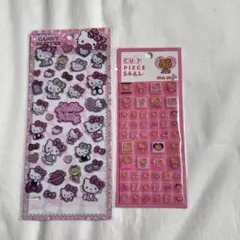 【新品・正規品】サンリオ キティ 日焼け ギャル ヒョウ柄 シール タイルシール