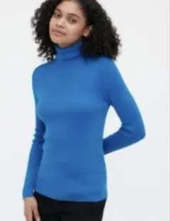 UNIQLO エクストラファインメリノリブタートルネックセーター