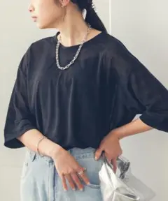 hunch 【WEB限定/別注】シアー 半袖Tシャツ　ブラック