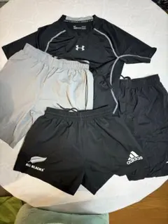 ALL BLACKS ショートパンツ S 黒等4点セット