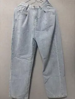 ライトブルー ハイウエストデニムパンツMサイズ