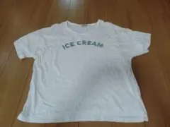 サマンサモスモス ICE CREAM 刺繍 Tシャツ ホワイト 白 ゆったりのサムネイル