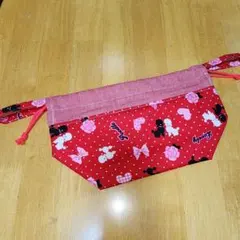 リボン・ワンちゃん柄のお弁当袋