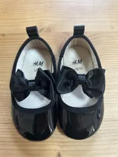 H&M ブラック リボン付きバレエシューズ 18/19