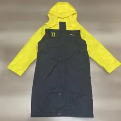PUMA ベンチコート 140 黄色✖︎黒　イエロー✖︎ブラック
