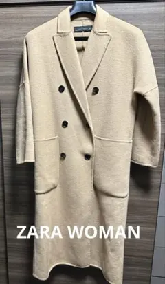 【美品】ZARA WOMANロングマキシコート ≪キャメル≫XS軽量コート