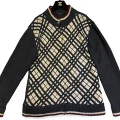 BURBERRY BLACK LABEL ウール ニット カーディガン　ブルゾン