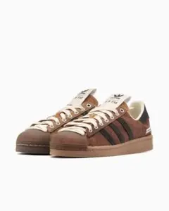 SFTM × adidas Superstar ブラウン スニーカー