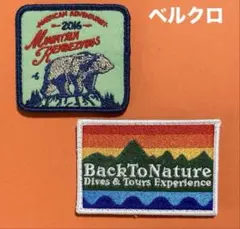 A2133 アメリカン・アドベンチャー　グリズリー　刺繍パッチ　ベルクロ