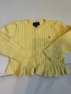 POLO RALPH LAUREN イエローカーディガン 3/3T