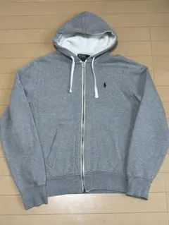 ポロラルフローレン スウェット フルジップ パーカー グレー 刺繍ロゴ