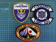 セール！ミリタリーパッチ 3枚セット P-8A ポセイドン　横田基地のサムネイル