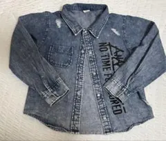 ANAPキッズ デニムダメージシャツ