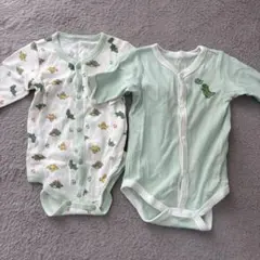 恐竜柄ロンパース2枚セット