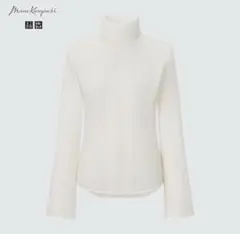 UNIQLO MameKurogouchi メッシュハイネックT 長袖 ホワイトのサムネイル
