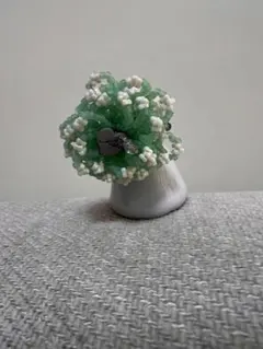 ハンドメイド ビーズリング♡グリーン系 フリーサイズ