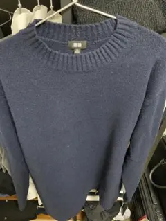 ネイビー クルーネックセーター