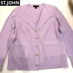 ST.JOHN セントジョン　カーディガン　ピンク　装飾ボタン　S