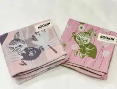 MOOMIN 新品　ムーミン　大判　ガーゼハンカチ　2枚セット　 ピンクのサムネイル