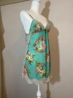 平成ギャル DURAS Y2K 花柄刺繍 シフォン キャミソール チュニックのサムネイル