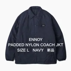 ennoy PADDED NYLON COACH JACKET (NAVY) L