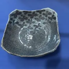 和食器 陶器 小皿 花柄 灰釉
