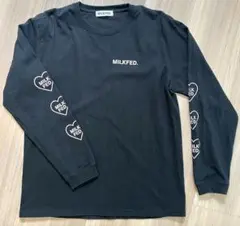 MILKFED. 長袖 Tシャツ ブラック ハートロゴ