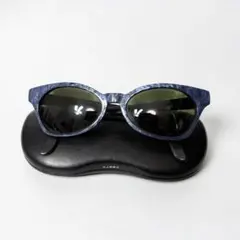 【ケース付】白山眼鏡店 サングラス ブルーマーブル キャットアイ ヴィンテージのサムネイル